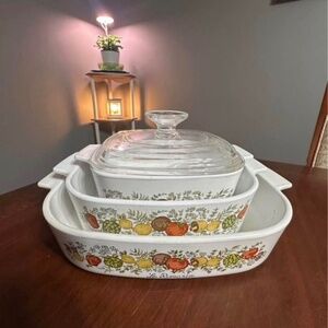 CorningWare Le Romarin Casserole Dishes Set 3